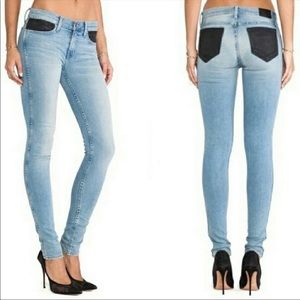 Wildfox Lily Skinny Jeans with Black Pockets